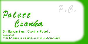 polett csonka business card